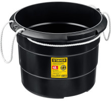 STAYER STRONG, 40 л, с канатными ручками, строительное пластиковое ведро (06085-40)