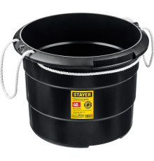 STAYER STRONG, 40 л, с канатными ручками, строительное пластиковое ведро (06085-40)