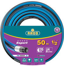 RACO EXPERT, 1/2″, 50 м, 35 атм, четырёхслойный, армированный, поливочный шланг (40302-1/2-50)