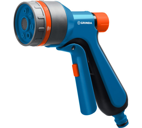 GRINDA F-7, 7 режимов, курок спереди, двухкомпонентный с регулятором напора, поливочный пистолет, PROLine (429120) купить  в Сочи