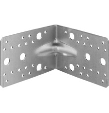ЗУБР УКУ-2.0, 90 x 130 x 130 x 2 мм, цинк, усиленный крепежный уголок (310116-90-130)