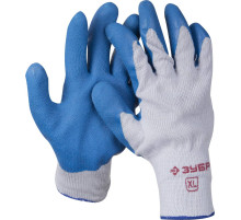 ЗУБР СУПЕРПРОЧНЫЕ, XL (10), перчатки с утолщённым рельефным латексным покрытием, противоскользящие, 10 класс, Профессионал (11260-XL)