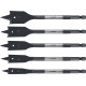 ЗУБР 5 шт, 12-16-18-20-25 мм, хвостовик HEX 1/4″, набор перовых сверл по дереву (29505-H5) купить  в Сочи