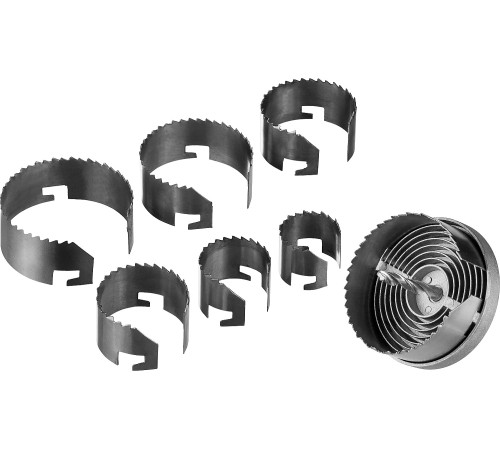 STAYER 7 шт, (26-32-38-45-50-56-64 х 23 мм), наборная кольцевая пила по дереву (2956-1) купить  в Сочи