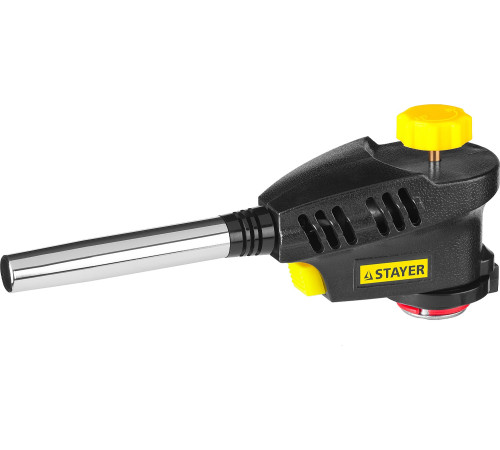 STAYER ProTerm Turbo PG400, 1300°C, турбо нагрев + 30%, газовая горелка с пьезоподжигом на баллон с цанговым соединением(55582) купить  в Сочи