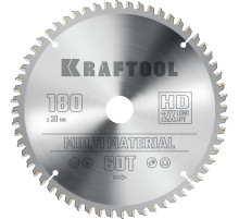 KRAFTOOL Multi Material, 180 х 30 мм, 60Т, пильный диск по алюминию (36953-180-30)