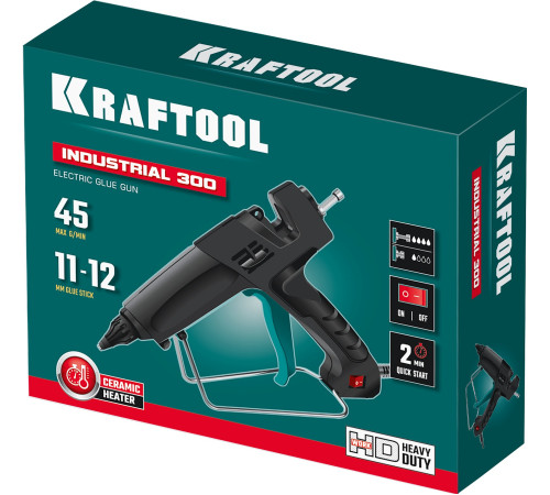 KRAFTOOL Industrial 300, d 11 - 12 мм, 45 г/мин, электрический термоклеевой пистолет (06842) купить в Сочи KRAFTOOL Industrial 300, d 11 - 12 мм, 45 г/мин, электрический термоклеевой пистолет (06842) купить в Сочи