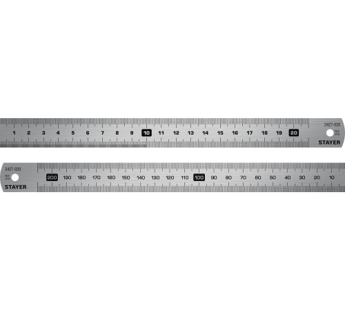 STAYER длина 0.2 м, нержавеющая линейка, Professional (3427-020) купить  в Сочи