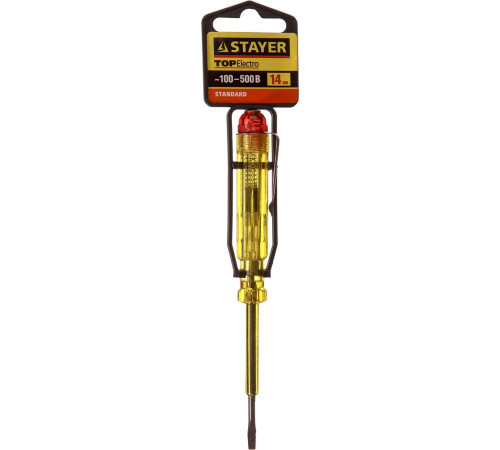 STAYER TOPElectro, 100 - 500 В, 140 мм, электрический пробник (2571-14) купить  в Сочи