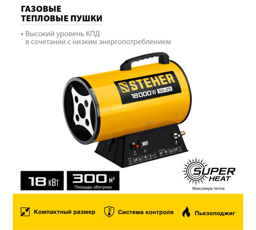 STEHER 18 кВт, газовая тепловая пушка (SG-25) купить в Сочи STEHER 18 кВт, газовая тепловая пушка (SG-25) купить в Сочи