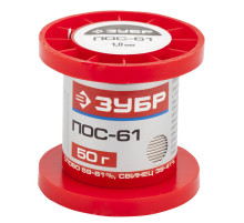 ЗУБР ПОС 61, 1 мм, 50 г, проволока, припой (55450-050-10)