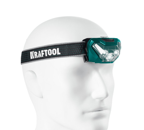 KRAFTOOL KH-3, 500 лм, 5 режимов, налобный фонарь, 3ААА (56456) купить  в Сочи