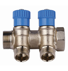 GENERAL FITTINGS вход 3/4″ - 2 выхода 1/2″, коллектор для холодной воды (51046-3/4-1/2-CT2)