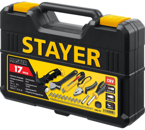 STAYER Master-17, 17 предм., универсальный набор инструмента для дома (2205-H17) купить в Сочи STAYER Master-17, 17 предм., универсальный набор инструмента для дома (2205-H17) купить в Сочи