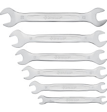 ЗУБР 6 шт, 6 - 19 мм, набор рожковых гаечных ключей, Профессионал (27011-H6)