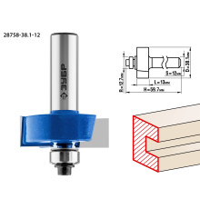 ЗУБР 38.1 x 13 мм, хвостовик 12 мм, фреза фальцевая, Профессионал (28758-38.1-12)