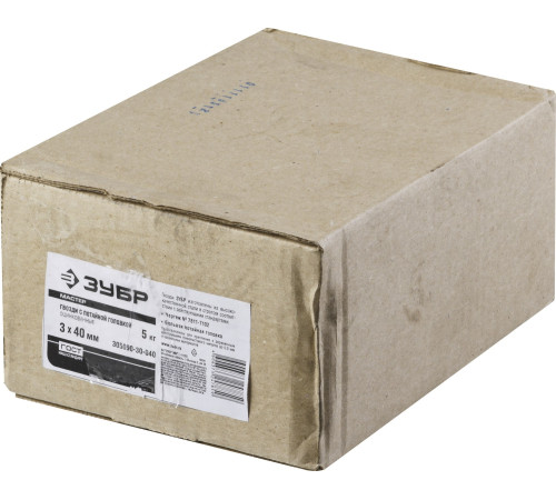 ЗУБР 40 x 3 мм, цинк, 5 кг, гвозди с большой потайной головкой (305090-30-040) купить  в Сочи