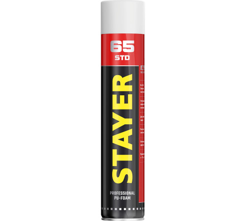 STAYER STD 65, 750 мл, адаптерная, выход до 65 л, монтажная пена, Professional (41134) купить в Сочи STAYER STD 65, 750 мл, адаптерная, выход до 65 л, монтажная пена, Professional (41134) купить в Сочи