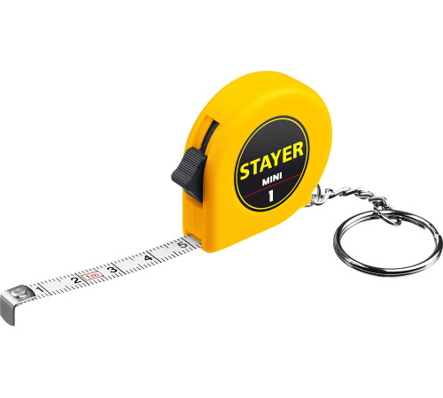 STAYER Mini, 1 м х 6 мм, рулетка-брелок (34140-1) купить в Сочи STAYER Mini, 1 м х 6 мм, рулетка-брелок (34140-1) купить в Сочи