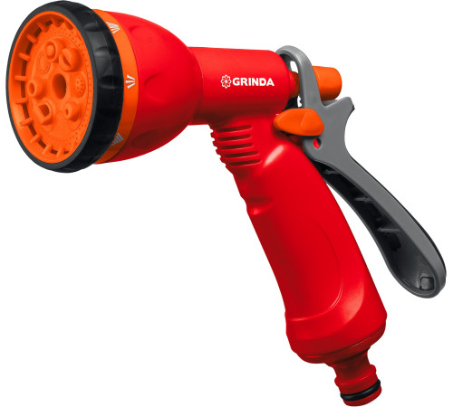 GRINDA P-8, 8 режимов, курок сзади, пластиковый, поливочный пистолет (8-427370) для всех типа полива, мойки и очистки GRINDA P-8, 8 режимов, курок сзади, пластиковый, поливочный пистолет (8-427370) для всех типа полива, мойки и очистки