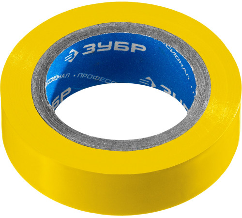 ЗУБР ЭЛЕКТРИК-10, 15 мм х 10 м, 6 000 В, желтая, не поддерживает горение, изолента ПВХ, Профессионал (1233-5) купить  в Сочи