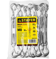 STAYER DIN 1480, М8, 10 шт, талреп крюк-крюк (30525-08)