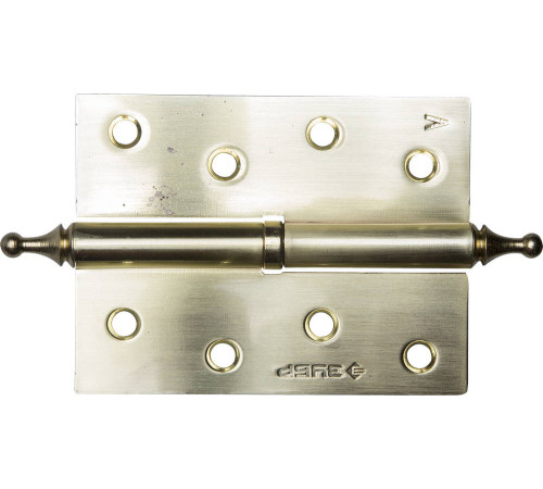 ЗУБР 100 х 75 х 2.5 мм, разъемная, левая, цвет матовая латунь (SB), 2 шт, карточная петля (37605-100-3L) купить  в Сочи