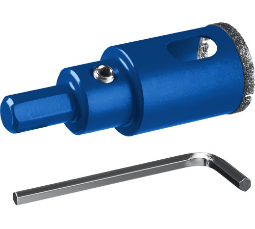 ЗУБР АГК, d 20 мм, (центр. сверло, трехгр. хвост, Р60), алмазная коронка, Профессионал (29850-20) купить  в Сочи