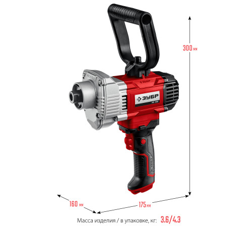 ЗУБР 1100 Вт, М14, дрель-миксер (МР-1100) купить  в Сочи