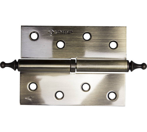 ЗУБР 100 х 75 х 2.5 мм, разъемная, левая, цвет старая латунь (AB), 2 шт, карточная петля (37605-100-5L) купить  в Сочи