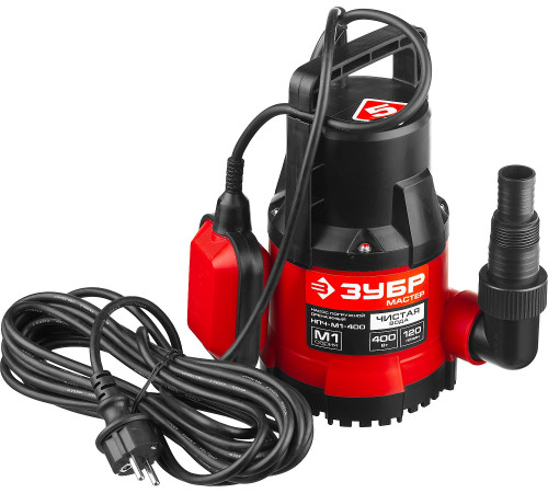 ЗУБР 400 Вт, дренажный насос с минимальным уровнем откачки (НПЧ-М1-400) купить  в Сочи