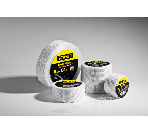 STAYER FIBER-Tape, 5 см х 20 м, 3 х 3 мм, самоклеящаяся серпянка, Professional (1246-05-20) купить  в Сочи