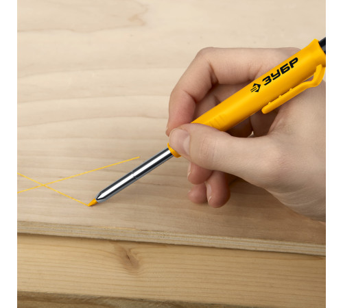 ЗУБР АСК желтый, d 2,8 мм, HB, 6 сменных грифелей, автоматический карандаш (06311-5) купить  в Сочи