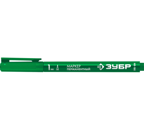 ЗУБР МП-100 зеленый, 1 мм перманентный маркер (06320-4) купить  в Сочи