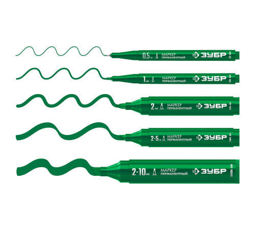 ЗУБР МП-100 зеленый, 1 мм перманентный маркер (06320-4) купить  в Сочи
