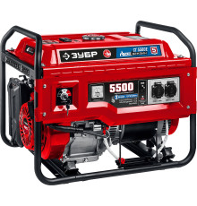 ЗУБР 5500 Вт, газовый генератор с электростартером (сжиженный газ / природный газ / бензин) (СГ-5500Е)