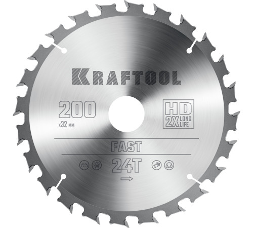 KRAFTOOL Fast, 200 х 32 мм, 24Т, пильный диск по дереву (36950-200-32) купить в Сочи KRAFTOOL Fast, 200 х 32 мм, 24Т, пильный диск по дереву (36950-200-32) купить в Сочи