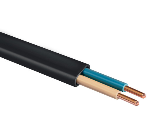 ЗУБР ВВГ-Пнг(А)-LS, 2 x 2.5 мм2, 50 м, ГОСТ 31996-2012, плоский, силовой кабель с пониженным дымо-газовыделением, Профессионал (60005-50) купить  в Сочи