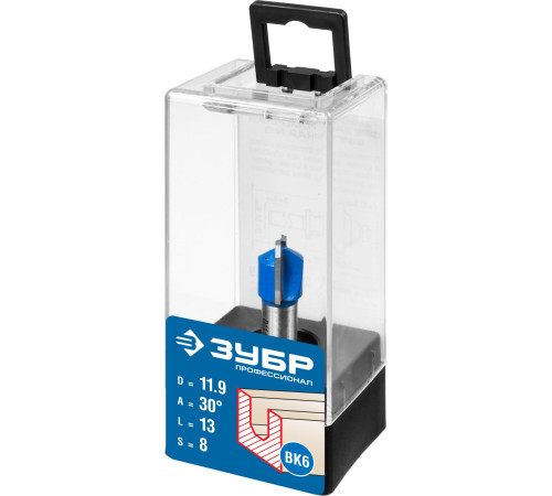 ЗУБР 11.9 x 13 мм, фреза пазовая фасонная №3, Профессионал (28742-11.9-30) купить  в Сочи