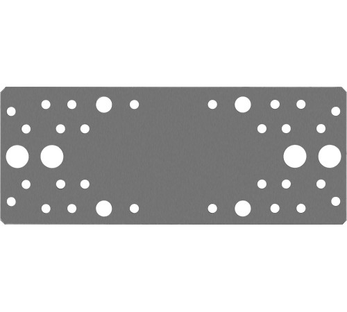 ЗУБР КП-2.0, 200 x 80 x 2 мм, цинк, крепежная пластина (310236-200-80) купить  в Сочи