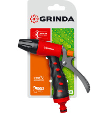 GRINDA T-R, плавная регулировка, курок сзади, пластиковый с TPR, поливочный пистолет (8-427186)