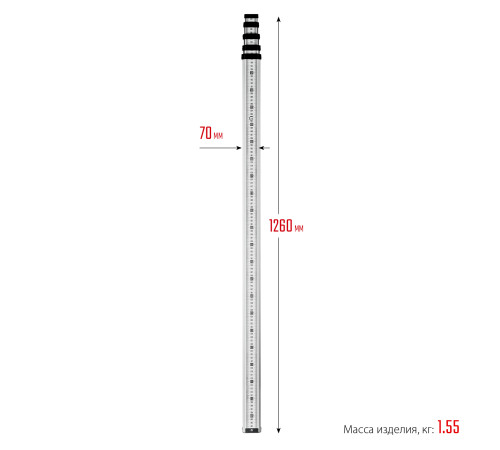 ЗУБР РГ 5, геодезическая рейка (34948-5) купить  в Сочи