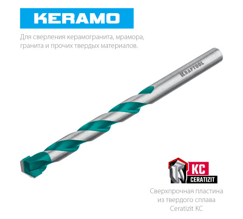 KRAFTOOL Keramo, 4 х 80 мм, тв.сплав КС, сверло по керамограниту (29175-080-4) купить  в Сочи