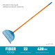 GRINDA PL-22 FIBER, 450 х 40 х 1460 мм, 22 зубца, ударопрочный пластик, фибергласовый черенок, грабли веерные пластиковые, PROLine (421818) купить  в Сочи