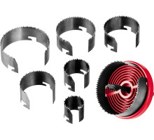 ЗУБР 7 шт, (26-32-38-45-50-56-63 х 18 мм), наборная кольцевая пила по дереву (29593-H7-18)