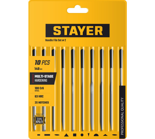 STAYER 140 мм, 10 предм., набор надфилей, Professional (16011-H10) купить в Сочи STAYER 140 мм, 10 предм., набор надфилей, Professional (16011-H10) купить в Сочи