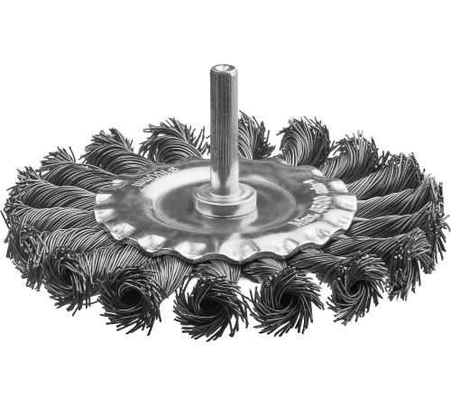 MIRAX 100 / 6 мм, жгутированная стальная проволока 0.5 мм, щетка дисковая для дрели (35146-100) купить  в Сочи