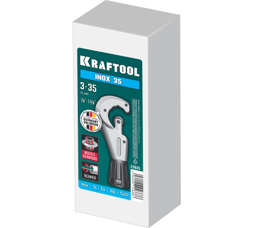 KRAFTOOL INOX-35, 3-35 мм, на подшипниках, труборез для нержавеющей стали (23935) купить  в Сочи