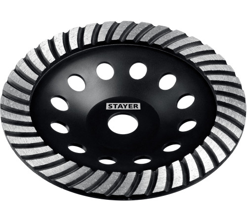 STAYER Турбо, d 180 мм, сегментированная алмазная шлифовальная чашка (33380-180) купить  в Сочи