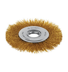 ЗУБР 125х22 мм щетка дисковая для УШМ, витая стальная латунированная проволока 0.3 мм, посад. 22 мм (35171-125)